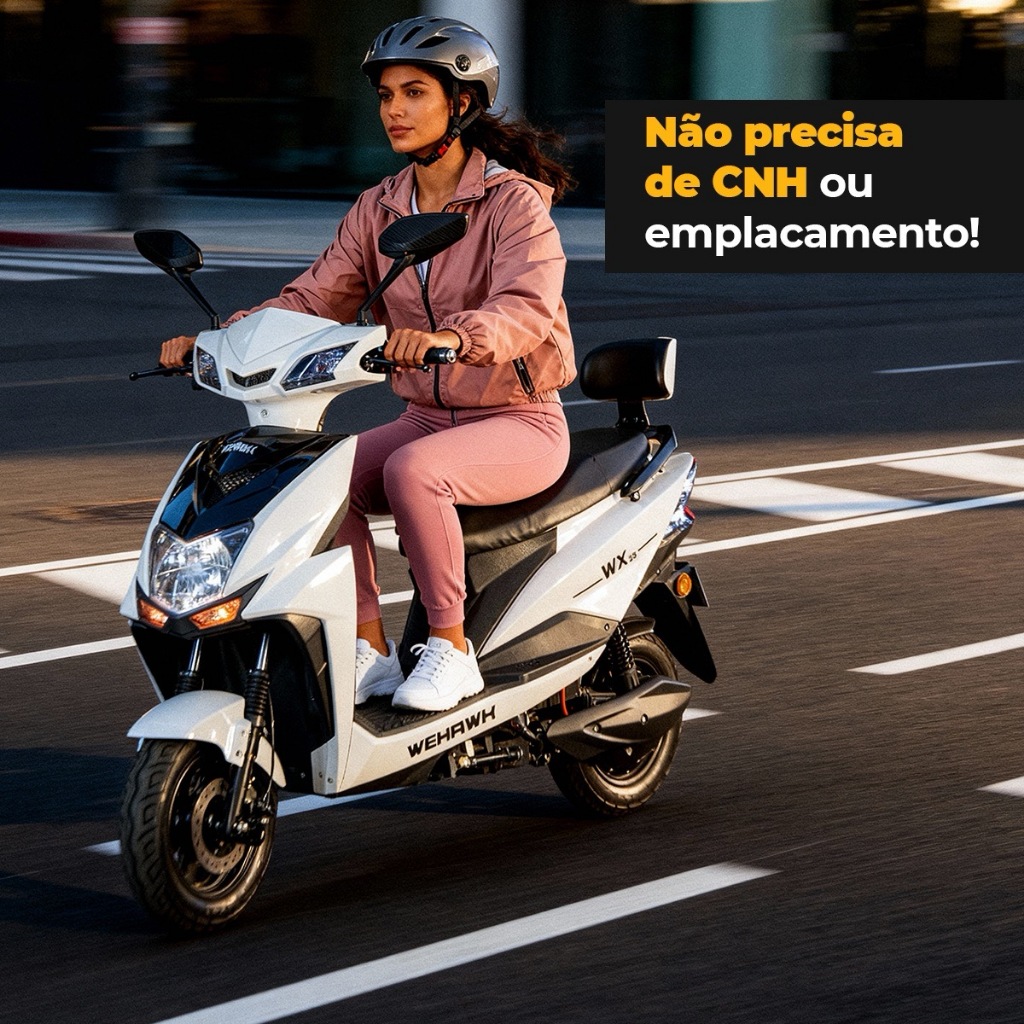 Scooter Moto Elétrica WX-35 1000W Bateria de Lítio 60V 20Ah Wehawk