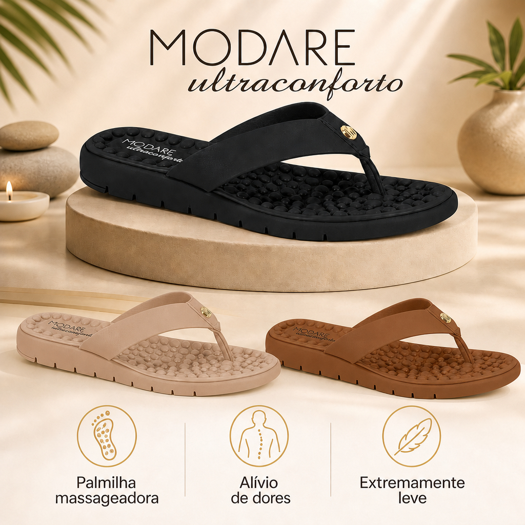 Chinelo Modare Ortopédico Esporão Fascite Palmilha Massageadora | Lançamento ! | Original Modare !
