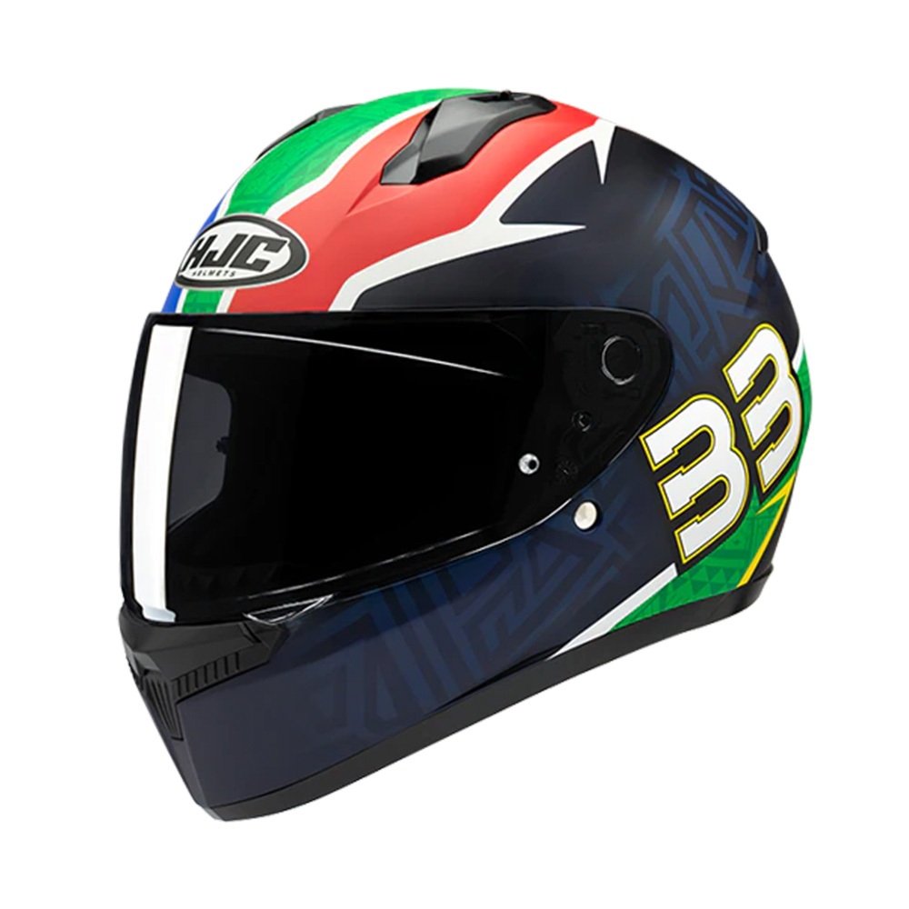 CAPACETE HJC C10 BRAD BINDER AZUL VERDE VERMELHO BRANCO 58