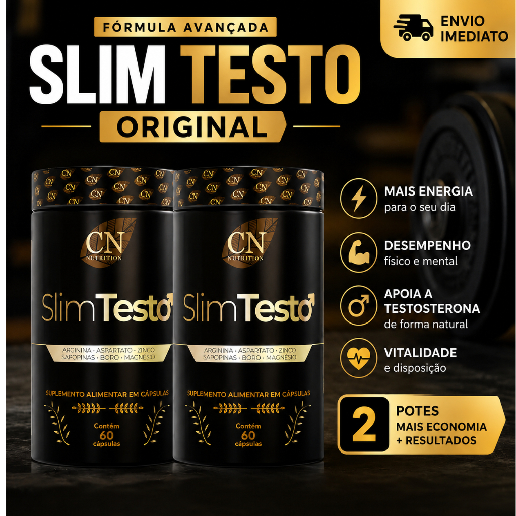 Kit 2 Slim Testo -  Desempenho • Vitalidade • Energia • Performance | Testo Natural Premium |  2 mes