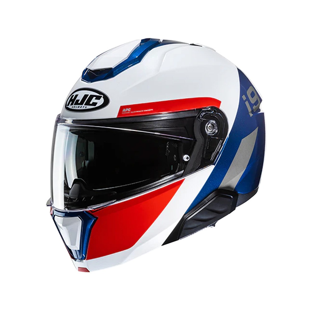 CAPACETE HJC I91 BINA BRANCO VERMELHO AZUL NUMERO (TAMANHO 58 )