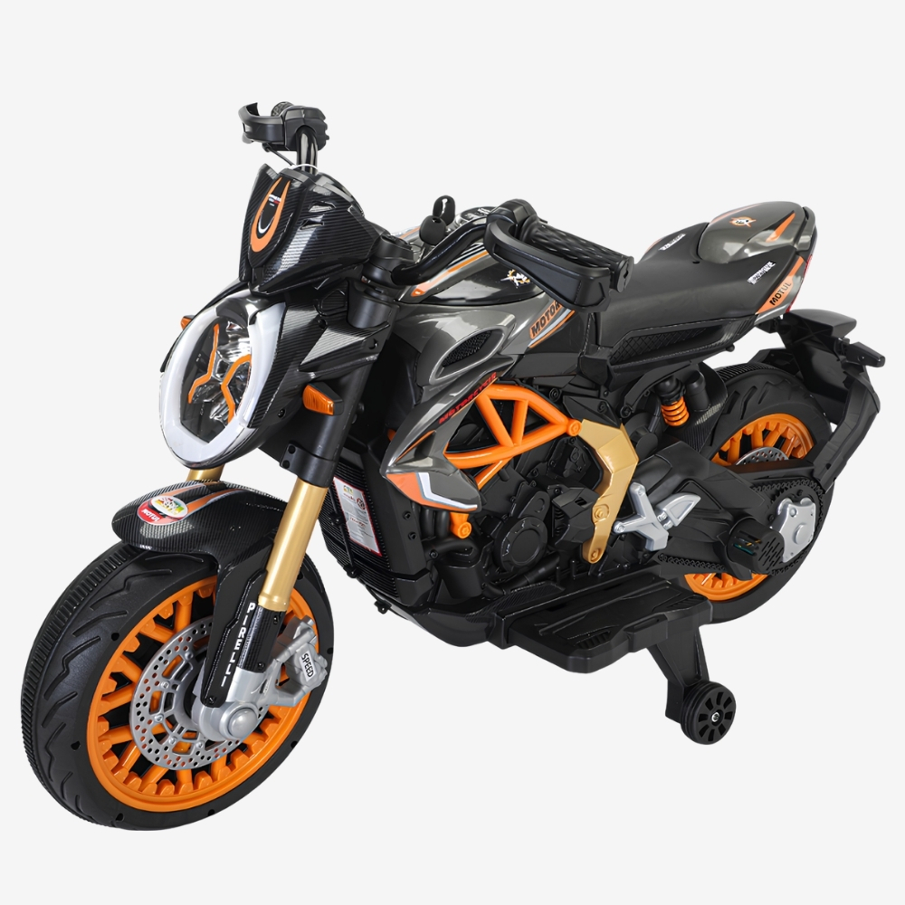Moto Elétrica Infantil 12V até 30kg Bateria Recarregável Brinquedo Criança Potente Rodinhas de Apoio