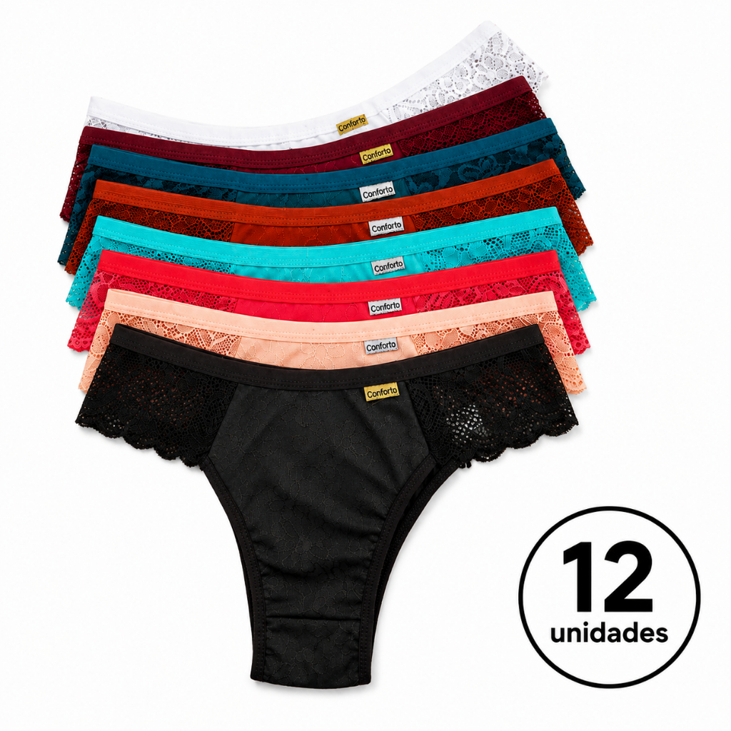 Kit de calcinha fio dental lingerie sexy