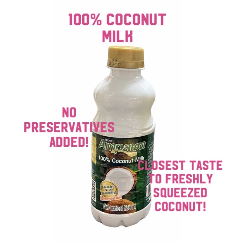 250ml Premium Halal Ampawa Coconut Milk 100 Coconut Milk From Thailand Shopee Singapore