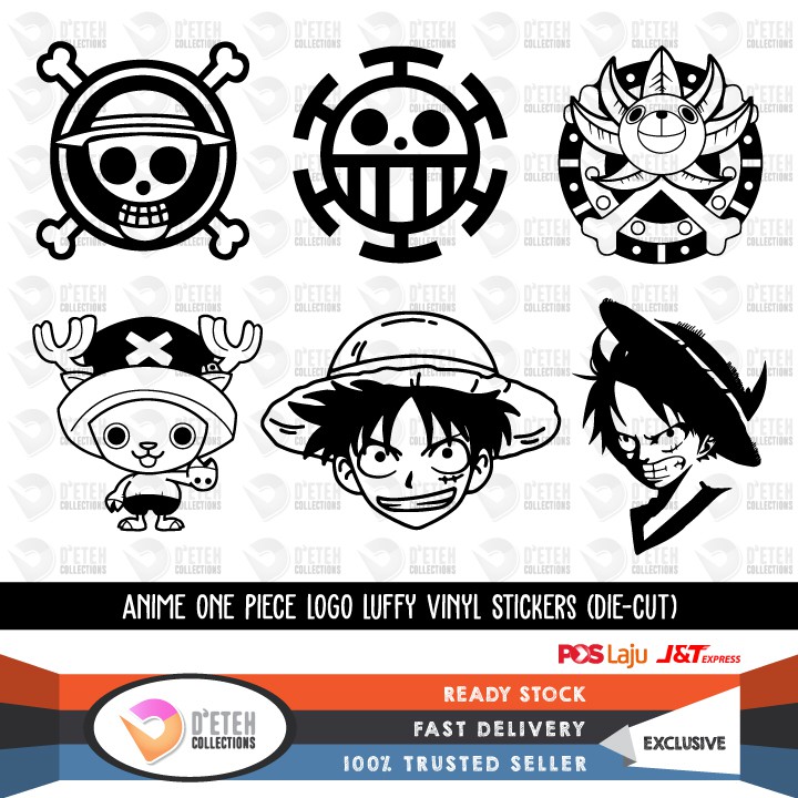 Shop Malaysia Ready Stock One Piece Anime Logo Luffy Vinyl Decal Sticker Shopee Singapore
