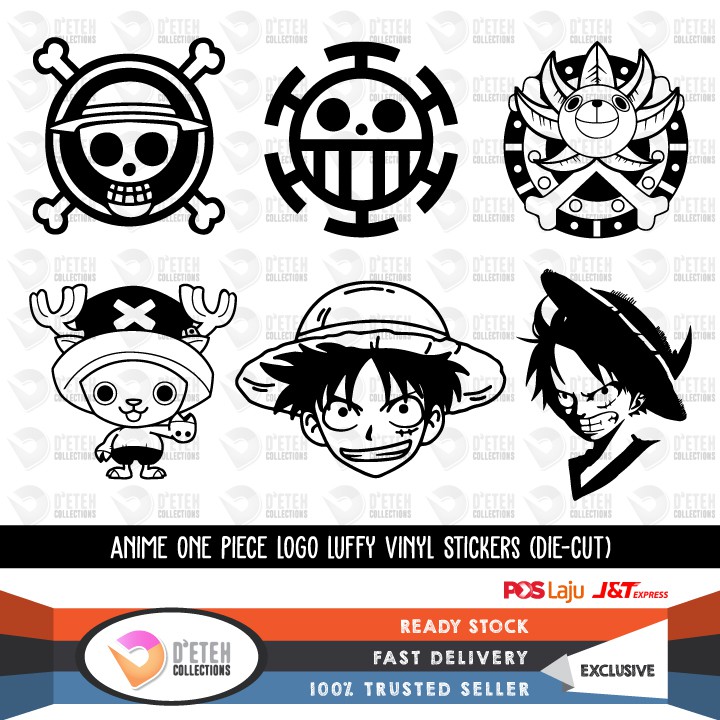 Ready Stock One Piece Anime Logo Luffy Vinyl Decal Sticker Shopee Singapore