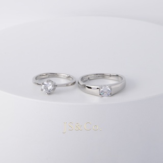 Image of thu nhỏ JS&Co. Premium 18k Platinum Plated Couple Ring Set Promise Ring with Zircon Timeless Fashion Accessories Birthday Gift Cincin Couple #8