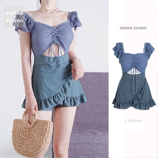 One piece swimsuit women sexy swimming suit woman slim thin skirt swimwear summer beachwear conservative belly covering swimming wear 女生泳衣女生泳装 baju renang wanita #5