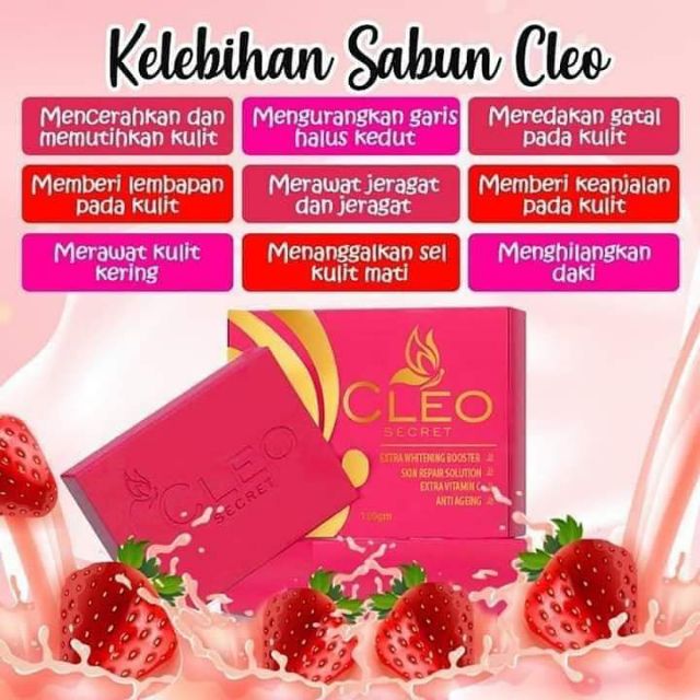 Cleo Secret Soap Sabun Viral Ori Shopee Singapore