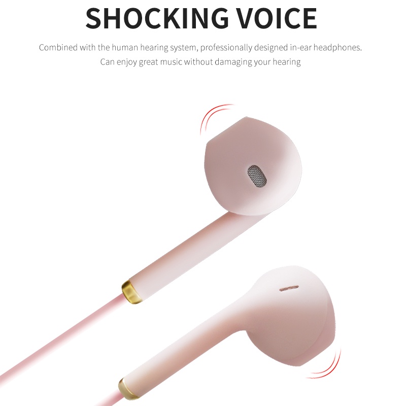 Portable Wired HIFI&BASS Earphone with Mini HD Microphone Mic 3.5mm Interface Headset for Karaoke App Online Class Meeting Live Streaming Broadcast