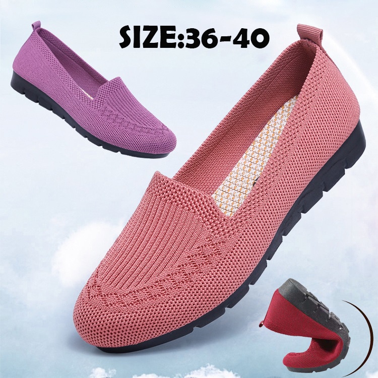 Women's Shoes Breathable Loafers Casual Sneakers Comfort Office Flats Rubber Non-slip