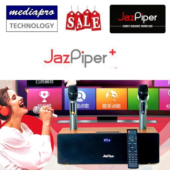 JazPiper + Family Karaoke Soundbar builtin Karaoke Player, Amplifier