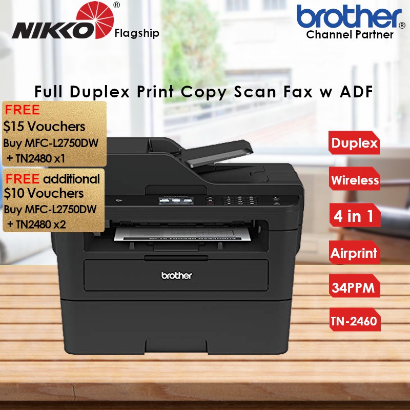 Brother MFCL2750DW 4in1 Mono Laser MultiFunction Centre with