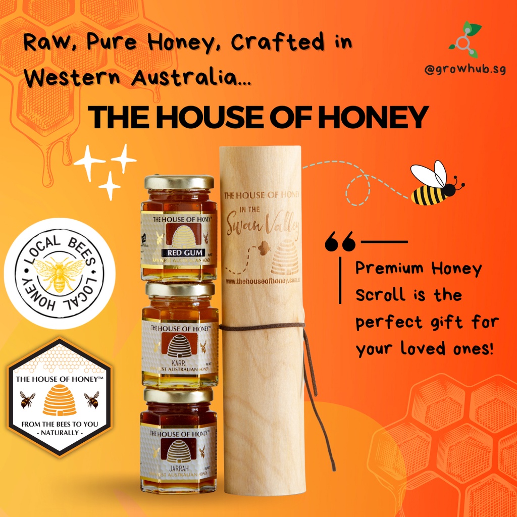 The House Of Honey Premium Honey Scroll (Jarrah, Redgum, Karri