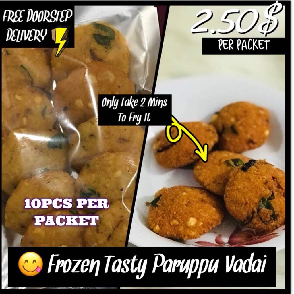 Fresh Made Frozen Frozen Vadai 10 Pcs Per Packet Fresh Shopee Singapore