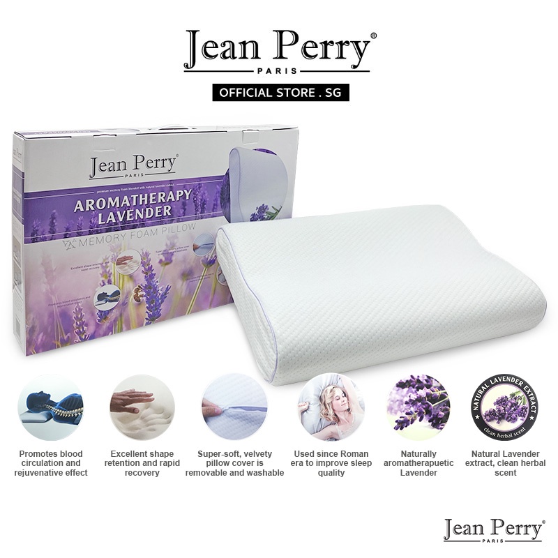 Jean Perry Lavender Contour Memory Pillow I Neck Support Pillow I