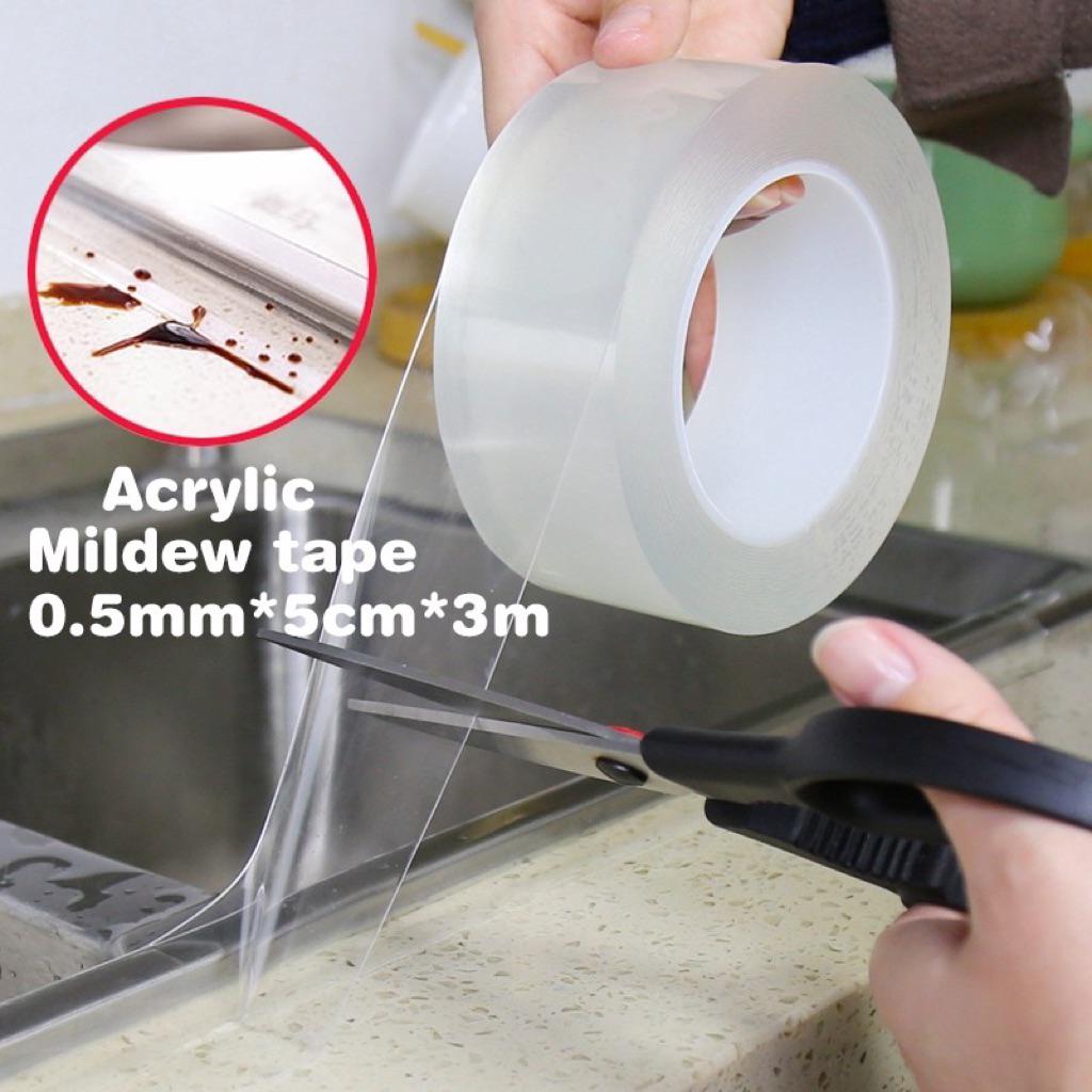 Acrylic Caulk Strip, Self Adhesive Waterproof Repair Tape For Bathroom