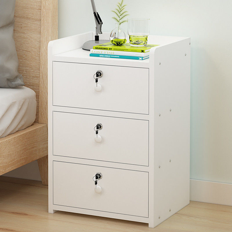 Simple Modern bedside table simple economical storage locker with lock