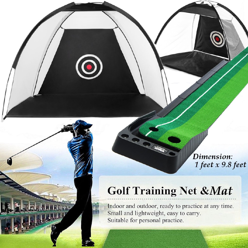 golf training net and mat
