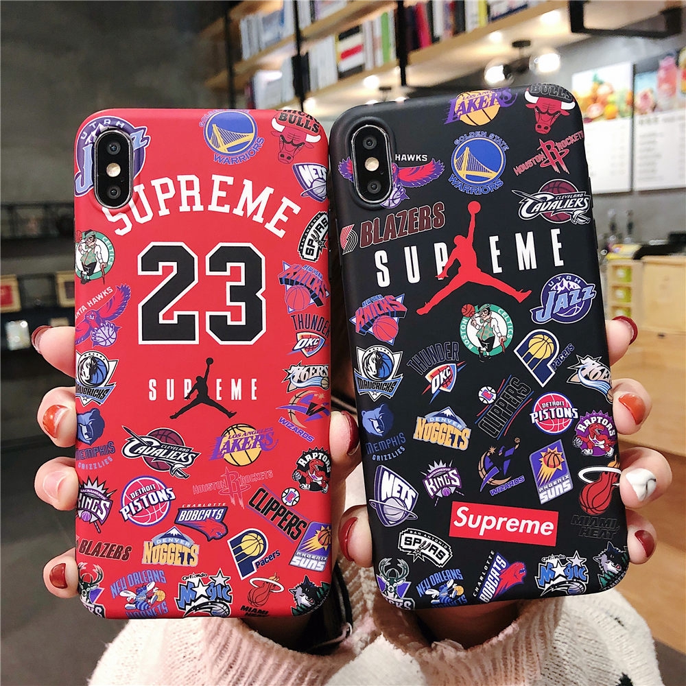 Supreme IMD Soft Case iPhone 11 Pro Max 6 6s 7 8 Plus X Xr XS Max Jordan NBA Basketball ...