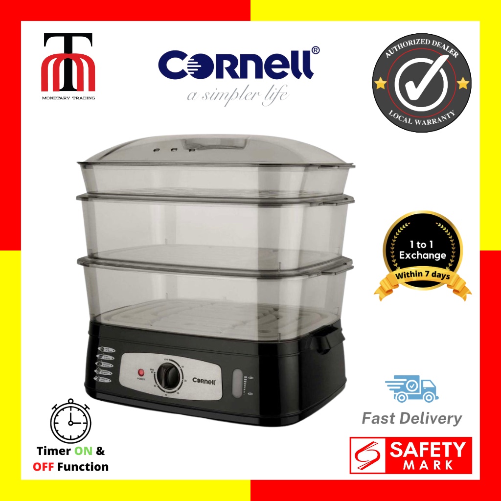 Cornell 3 Tier Electric Food Steamer 25L Capacity CFSEL20L Shopee