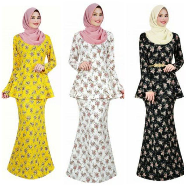 baju kurung floral