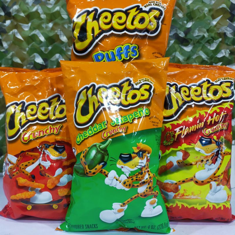 Shop Malaysia Frito Lay Cheetos Crunchy Flamin Hot Crunchy Cheddar Jalapeno Puffs Cheese Snack Shopee Singapore