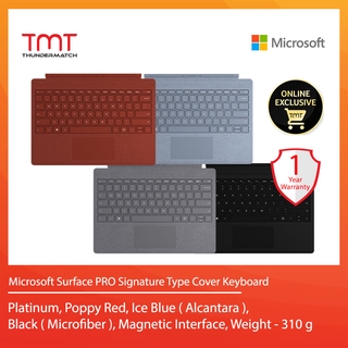 Microsoft Surface Pro Type Cover Signature Keyboard Black Poppy Red Ice Blue Lt Charcoal Shopee Singapore