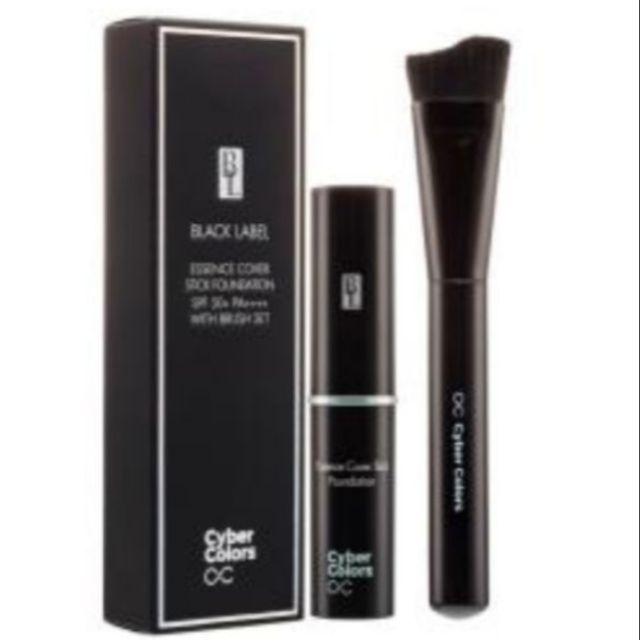 Offer Cyber Colors Black Label Essence Cover Stick Foundation With Brush Set Code 02 Natural Shopee Singapore