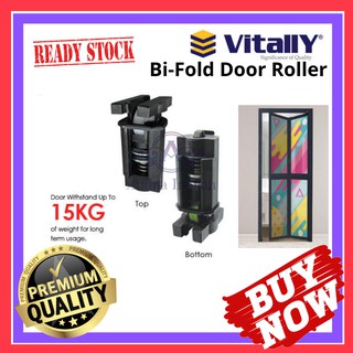 vitally bifold door roller replacement for washroom toilet / bi fold pintu lipat tandas (for one lite & mini lite)