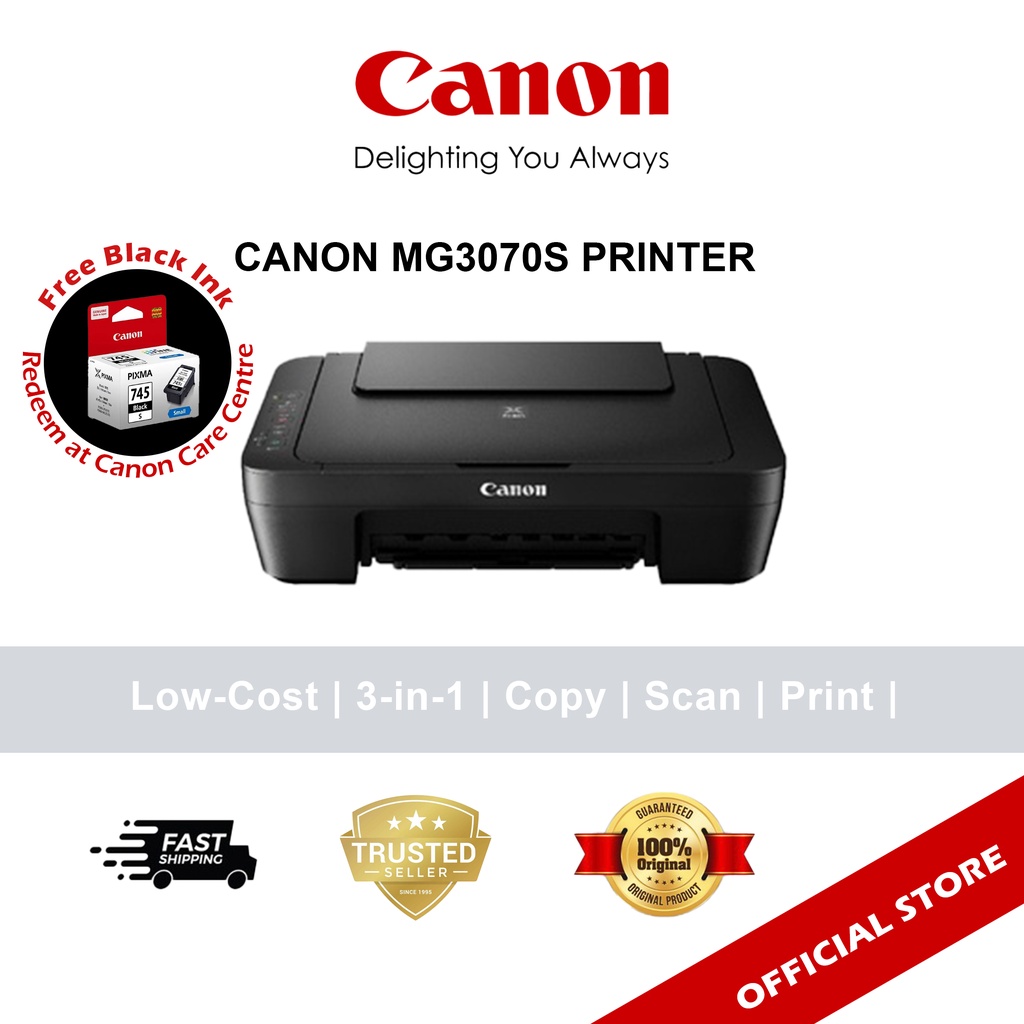 Canon PIXMA MG3070S Inkjet Printer Shopee Singapore