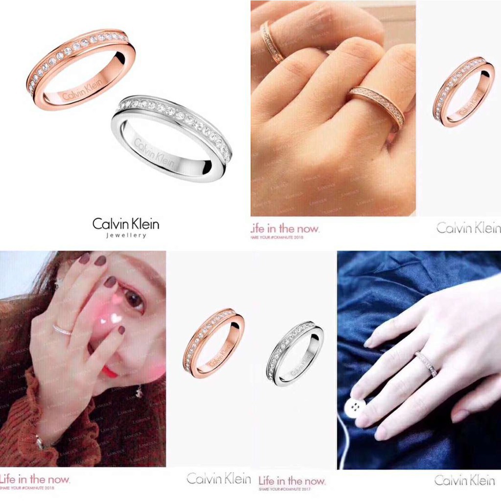 Calvin Klein Double Ring Ring Couple Ring Titanium Steel Two Tone Index Finger Ring Couple Titanium Shopee Singapore