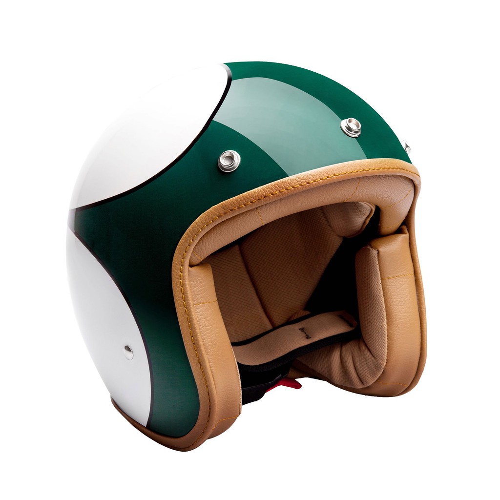 Zulu Rebel Green White Tan Open Face Helmet Retro Classic Motorcycle Shopee Singapore