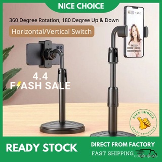 【 HOT 】Mobile Phone Desktop Stand Holder Live 360 Degree Rotation For Smartphone Adjustable Holder Selfie Stand 手机自拍架