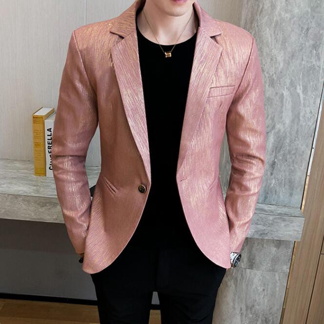pink blazer men
