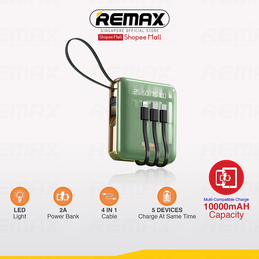 [Remax Energy] RPP-286 10000mAH 2A Classic Mini Lightweight Fast Charge ...