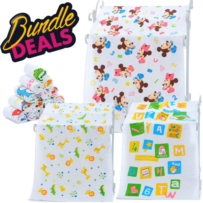 5pcs Baby Cotton Bath Towel Shopee Singapore