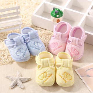 Baby Anti-Slip Kids Shoes Chic Heart Style Infant Toddler Boys Girls Soft Sole