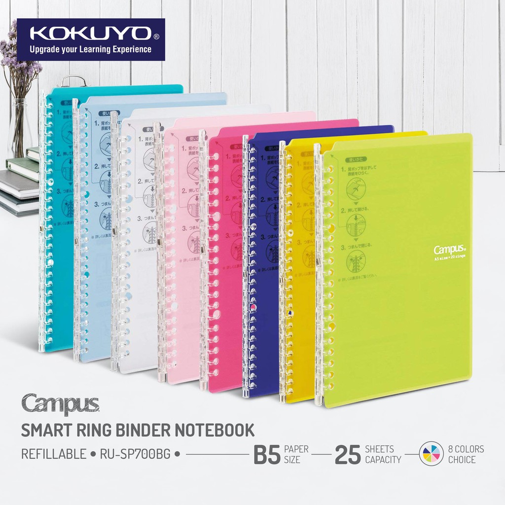Kokuyo Campus Smart Ring Binder Notebook B5 (Refillable) Shopee Singapore