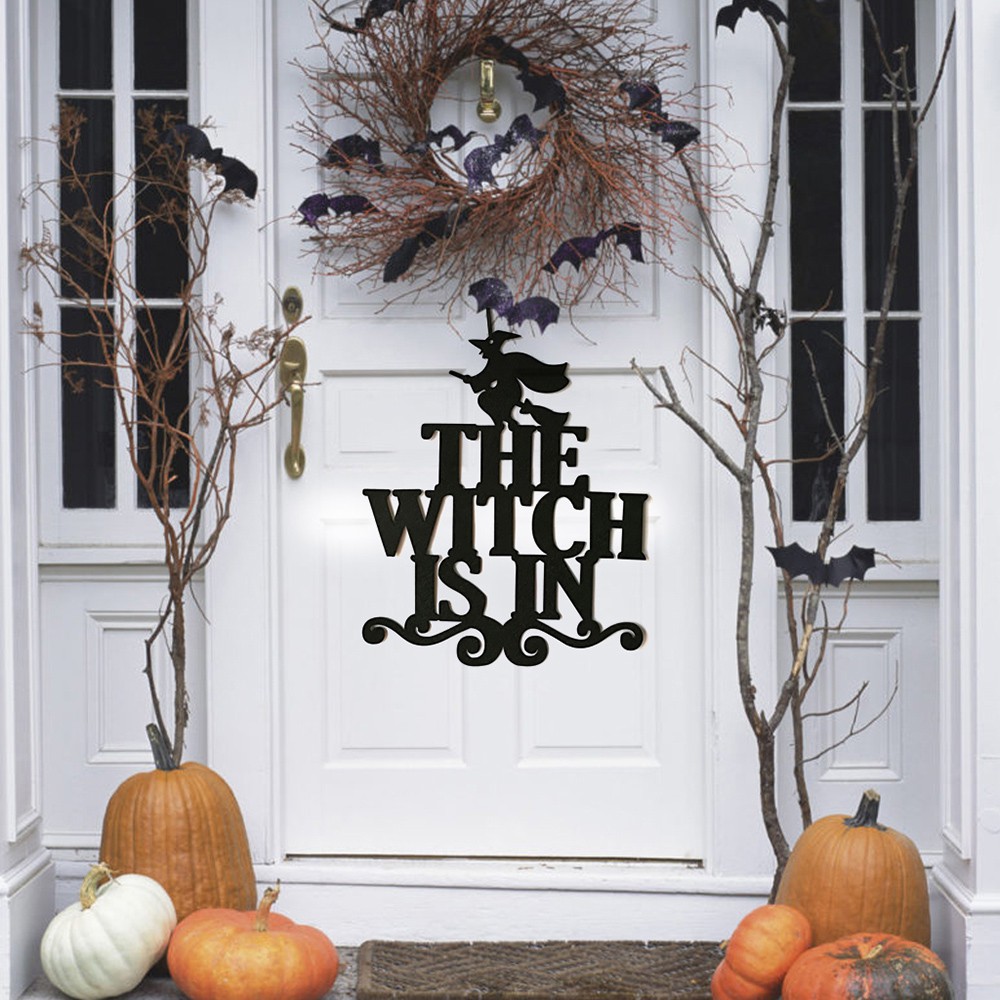 Indoor And Outdoor Halloween Party The Witch Is In Hanging Door