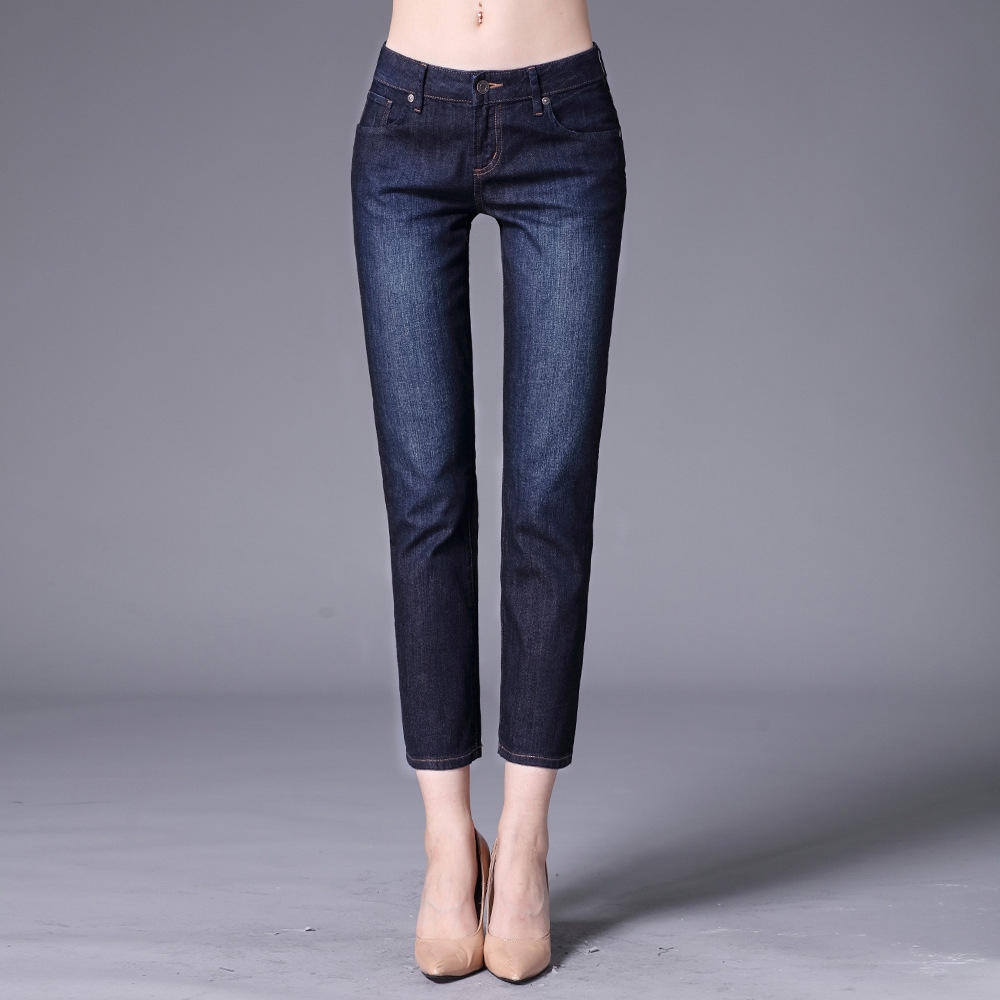 Women Calf Length Jean Denim Pants Mid Rise Pants Shopee Singapore