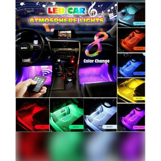 [Local SG Seller] Car Legroom RGB Ambient LED Light 12 LED