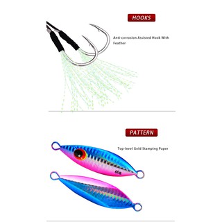 PROBEROS Metal Jig 10g/20g/30g//40g/60g Lead 3D Eyes Slow Jigging Spoon Fishing Lure For Saitwater Fishing Grea #7