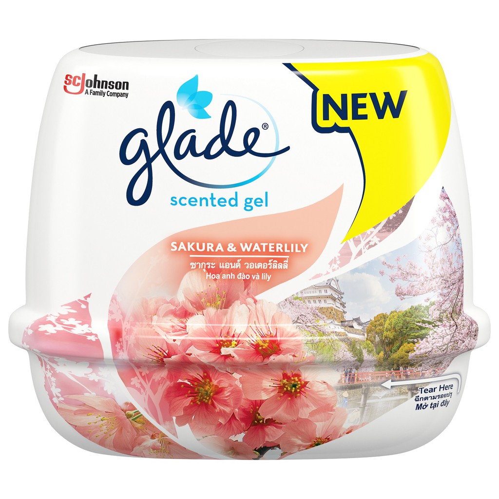 Glade Scented Gel Sakura Waterlily Air Freshener 180g Shopee Singapore