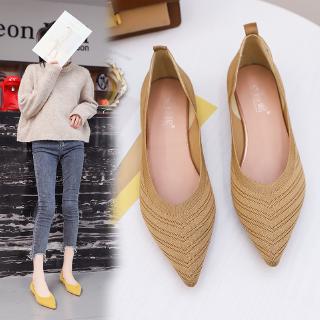 Image of Pointed Flat Shoes for Women Ladies Fashion Comfortable Flats