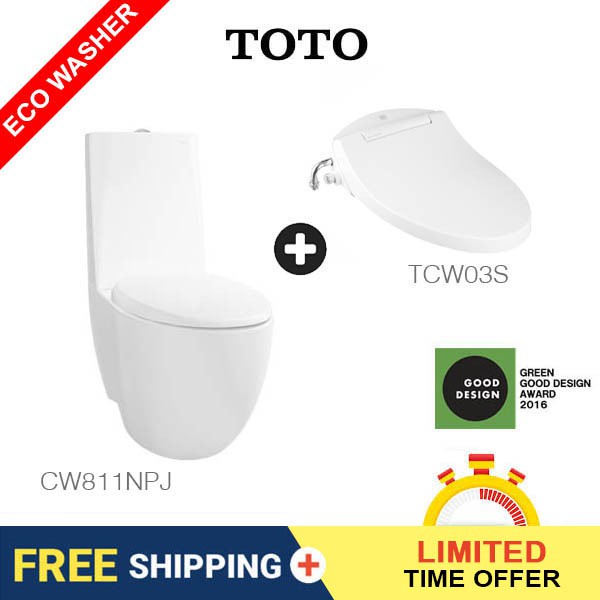Toto Le Muse Close Coupled Toilet Cw811 Set Shopee Singapore