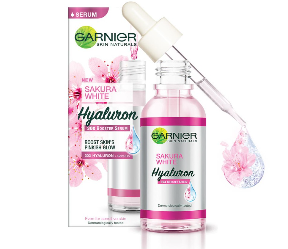 Shop Malaysia Garnier Sakura White Booster Serum For Pinkish Glow 30ml Shopee Singapore