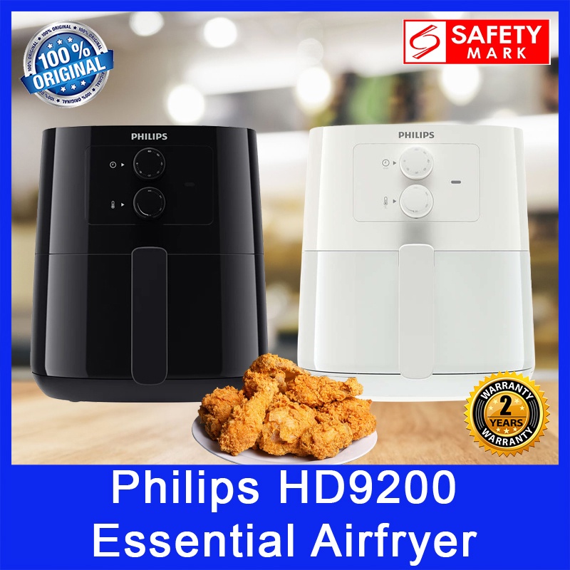 Philips HD9200 Air Fryer. Available in White (HD9200/11) and Black
