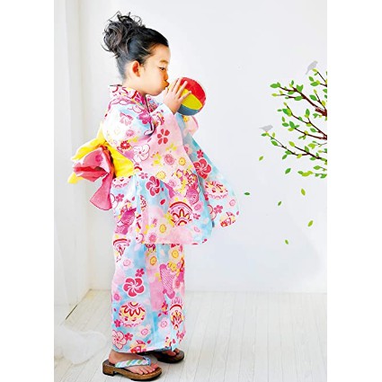 Yukata Girls Shikibe Roman Brand Kids Yukata Single Item Classic Pattern Shopee Singapore