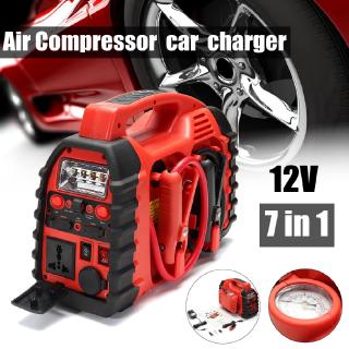 7 In 1/ 6 In 1 12V Multifunation Air Compressor Car Charger Battery Jump Starter Portable Boost Power Booster